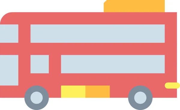 Bus Bus Icône École Dans Style Plat — Image vectorielle