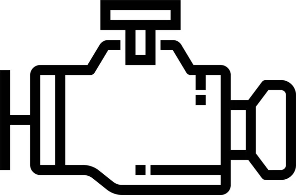 汽车发动机图标 轮廓样式 — 图库矢量图片