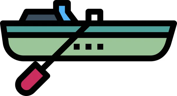 Иконка Рафтинга Байдарках Категории Транспортные Средства Режимы Транспорт — стоковый вектор