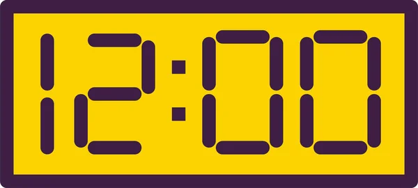 Horloge Compte Rebours Nouvelle Icône Année Dans Style Contour Rempli — Image vectorielle