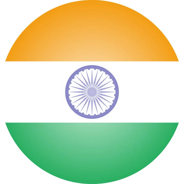 Flaga Kraju Indyjska Ikona Stylu Izometrycznym — Wektor stockowy