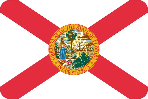 America Vlag Florida Pictogram Vlag Categorie — Stockvector