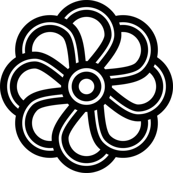 Blomma Natur Plent Ikon Kontur Stil — Stock vektor