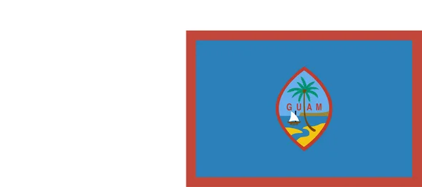 Pays Drapeau Guam Icône Dans Style Plat — Image vectorielle