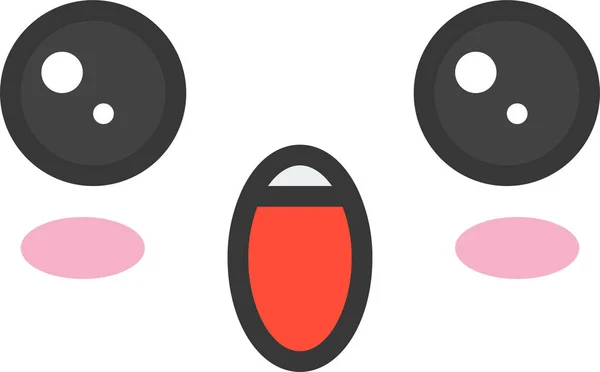 Emoji Emoticon Emotie Icoon Gevulde Outline Stijl — Stockvector