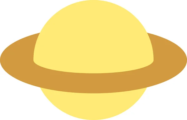 Astronomia Planeta Saturno Ícone Estilo Plano —  Vetores de Stock