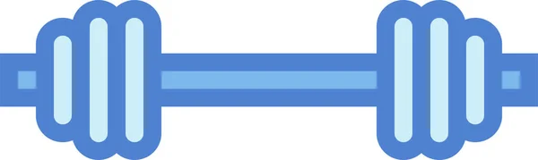 Icona Della Palestra Del Bilanciere Stile Contorno Pieno — Vettoriale Stock
