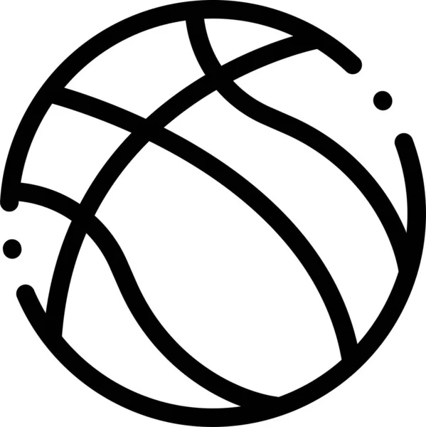 Ball Basketball Nba Symbol Umriss Stil — Stockvektor