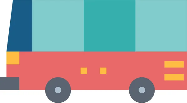 Autobús Transporte Público Icono Estilo Plano — Vector de stock