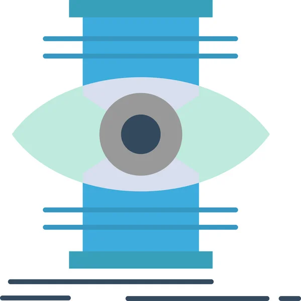 Εστίαση Μάτι Βελτιστοποίηση Εικονίδιο Επίπεδο Στυλ — Διανυσματικό Αρχείο