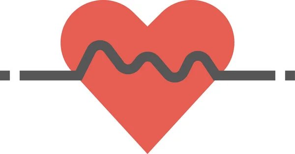 Sjukdom Hjärta Medicinsk Ikon Platt Stil — Stock vektor