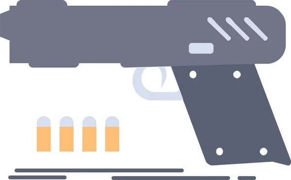 Pistola Arma Ícone Pistola Estilo Plano —  Vetores de Stock