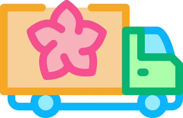 Boutique Delivery Floral Icon — Stock Vector