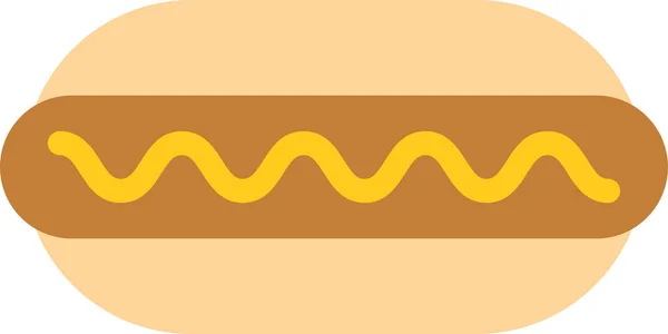 Швидка Їжа Гаряча Собака Значок Плоскому Стилі — стоковий вектор
