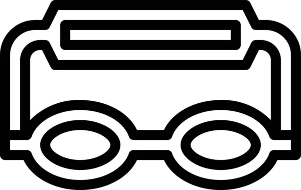 Ikon Kacamata Mode Dalam Gaya Outline - Stok Vektor