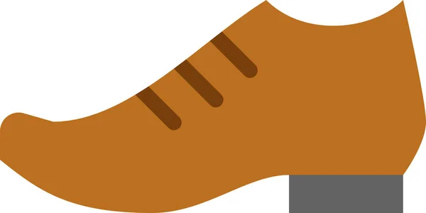 Brogans Moda Ayakkabı Simgesi Düz Stil — Stok Vektör