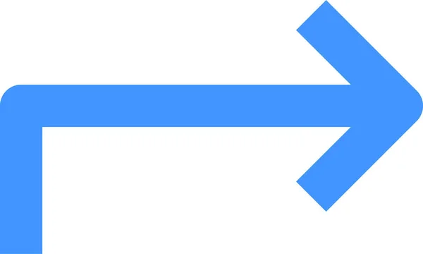 Ícone Seta Para Frente Aplicativo Estilo Plano —  Vetores de Stock