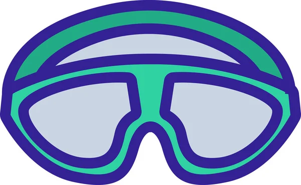 Taucherbrillen Ikone — Stockvektor