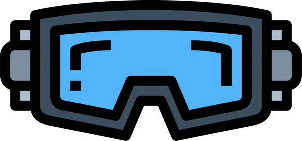 Lunettes Protection Ski Icône — Image vectorielle