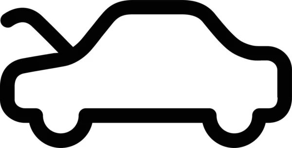 Bonnet Car Hood Icon Outline Style — Stock Vector