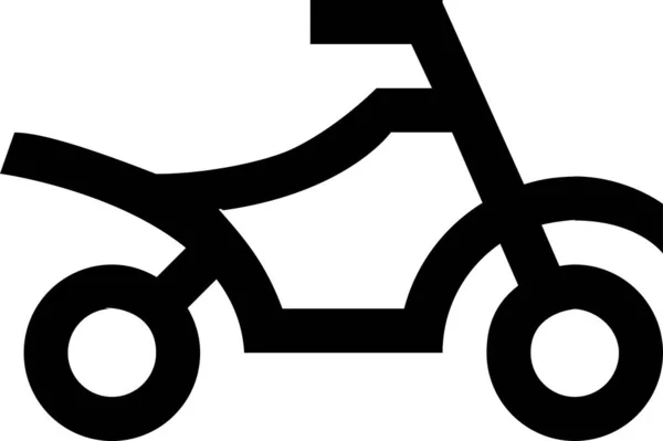 Icono Del Vehículo Transporte Motocicletas Estilo Esquema — Vector de stock