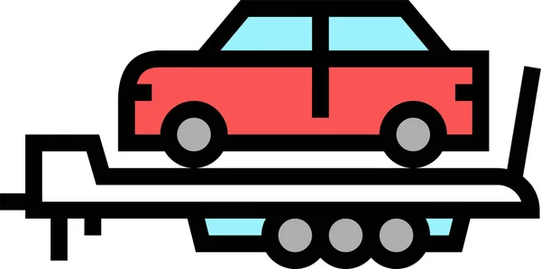 Εικονίδιο Ρυμουλκούμενου Μεταφοράς Αυτοκινήτου — Διανυσματικό Αρχείο