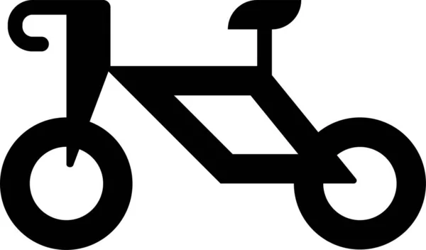 Bicicleta Bicicleta Icono Ciclismo Estilo Sólido — Vector de stock