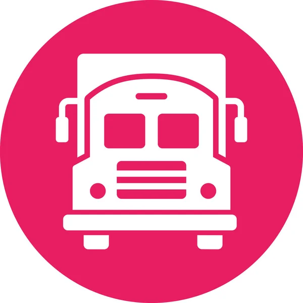 Ícone Escola Educação Ônibus Estilo Sólido —  Vetores de Stock