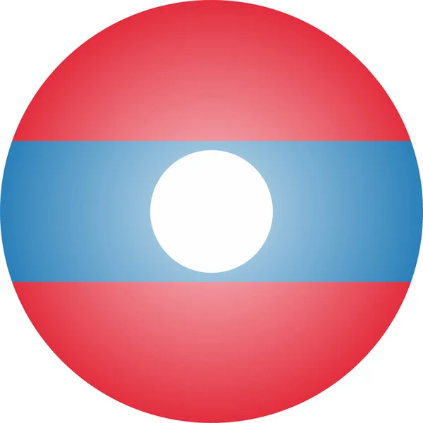 Ülke Bayrağı Laos Simgesi Izometrik Tarzda — Stok Vektör
