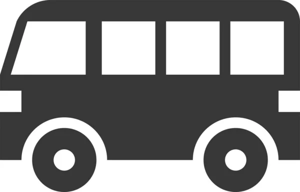 Значок Транспортного Фургона Суцільному Стилі — стоковий вектор