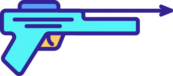 Contorno Pistola Buceo Icono — Vector de stock
