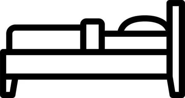 Иконка Постельного Отдыха Стиле Абриджа — стоковый вектор
