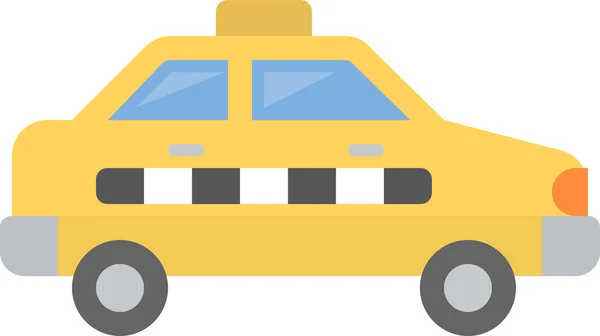 Lift Rit Taxi Pictogram Platte Stijl — Stockvector