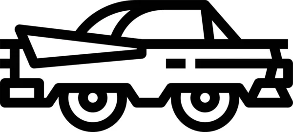 車両モード輸送カテゴリの自動車の古典的なアイコン — ストックベクタ