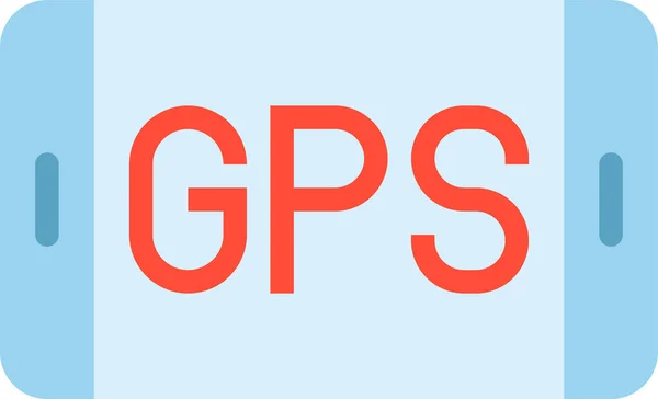 Direction Gps Icône Localisation Dans Style Plat — Image vectorielle