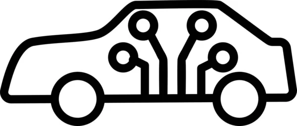 汽车轮廓图标 轮廓样式 — 图库矢量图片