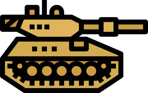 Иконка Перевозки Военных Танков Военной Категории — стоковый вектор