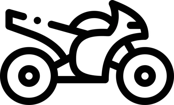 Aktivität Extreme Motorrad Ikone Outline Stil — Stockvektor
