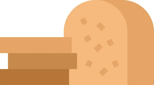 Panadería Panadería Icono Pan Para Hornear Estilo Plano — Vector de stock