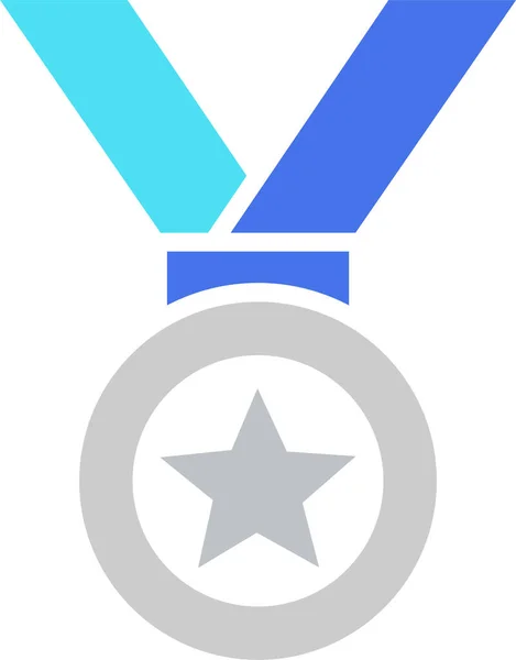 Logro Campeón Icono Honor Estilo Plano — Vector de stock