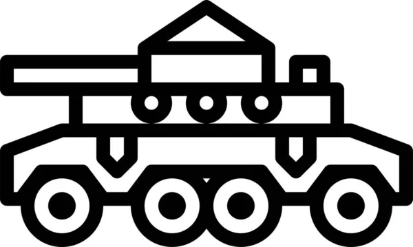 Militär Tank Transport Ikon — Stock vektor