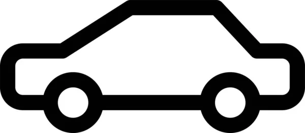 アウトラインスタイルの自動車のアイコン — ストックベクタ