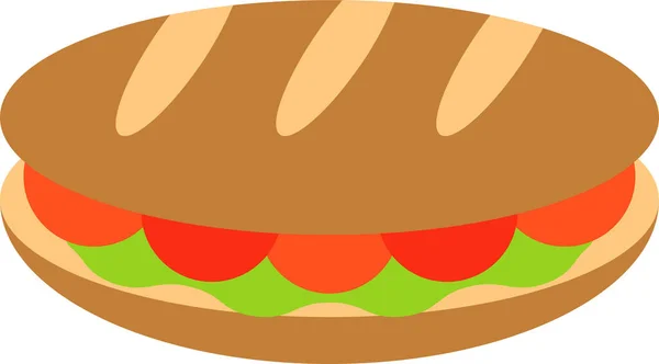 Comida Pan Hamburguesa Icono — Vector de stock