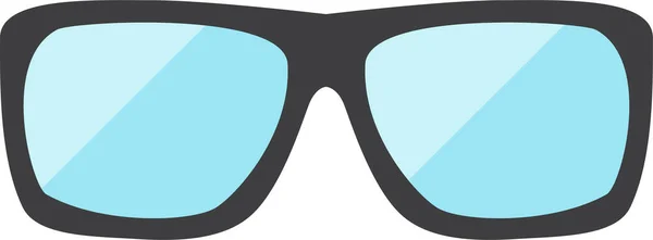 Gafas Graduadas Planas Ropa Accesorio Icono Estilo Plano — Vector de stock