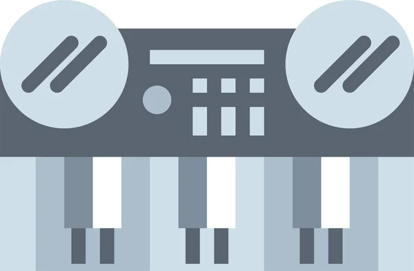 Elektrisch Toetsenbord Piano Icoon Platte Stijl — Stockvector