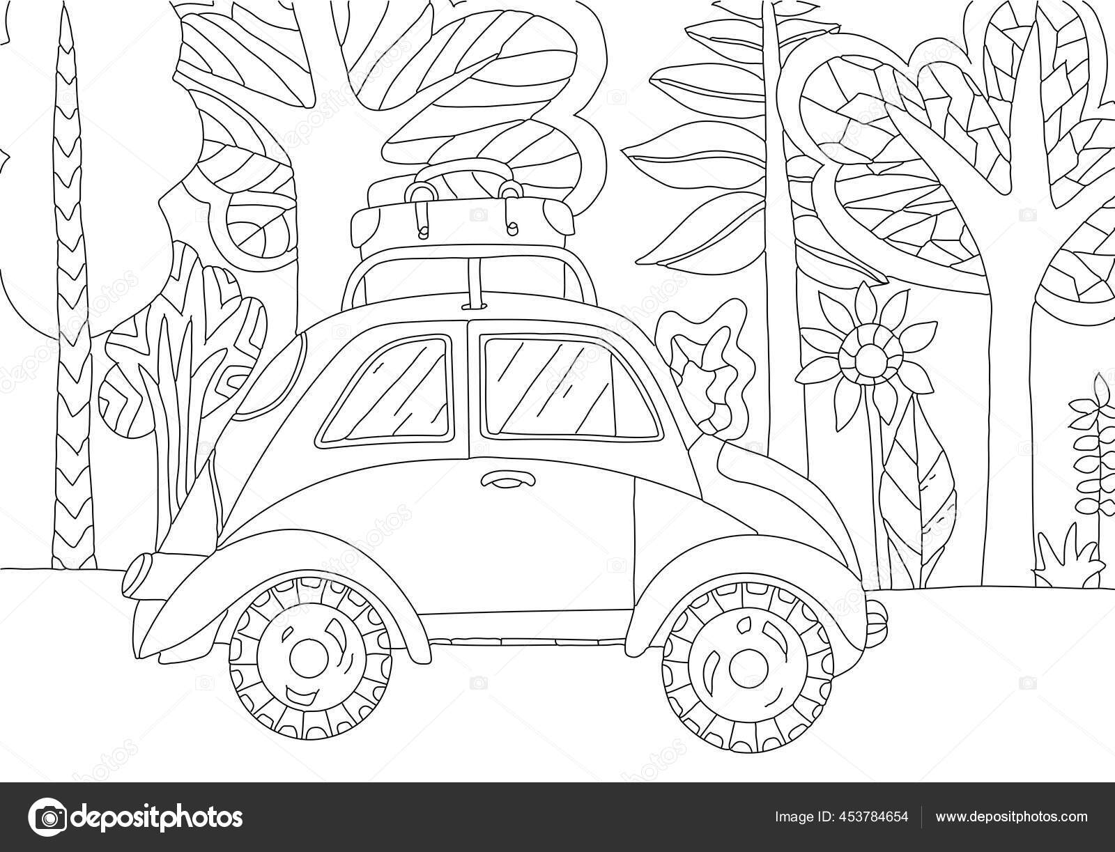 Dibujo Mano Para Colorear Pagina Para Ninos Adultos Naturaleza Salvaje Vector Grafico Vectorial C Christinadesigns Imagen 453784654