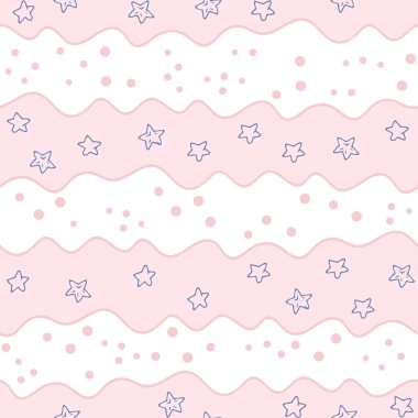 Tencere ve yıldızlı, kusursuz bir desen. Soyut tasarım, parmak izi ve desenler için mükemmel, tekstil, kumaş, çocuk arka planı