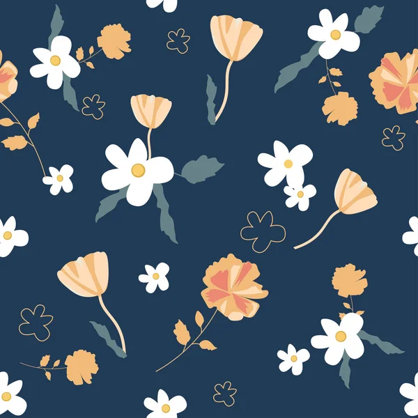 Patrón Floral Sin Costuras Diseño Moda Para Papel Pintado Diseño — Archivo Imágenes Vectoriales