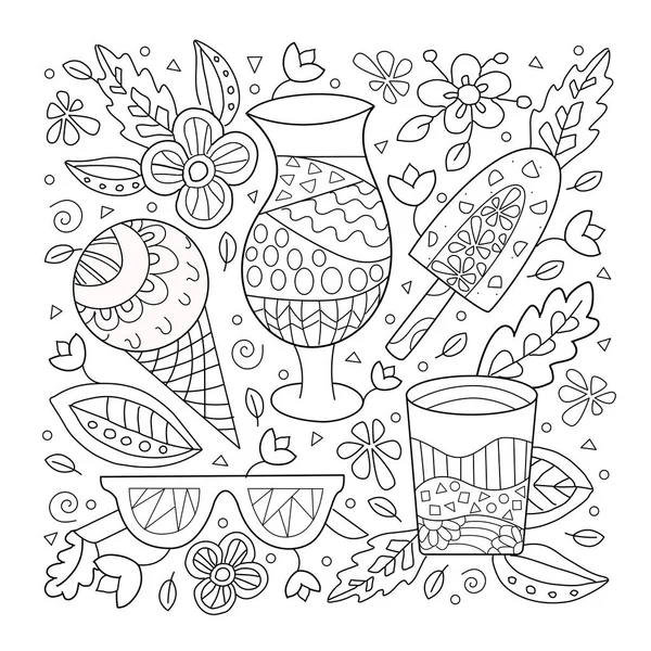 Desenho Para Colorir Para Adulto Buquê Flores Prado Contorno