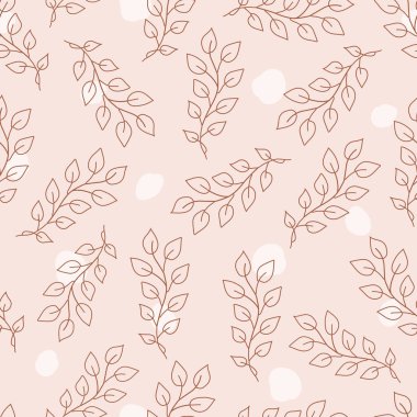 Estetik açıdan sevimli bir geçmişi var. Kusursuz desenli, bej renkli bohem çiçekleri ve bitkileri çizilmiş. Duvar kağıdı, tekstil, ambalaj, kumaş, kağıt için moda tasarım. Doğal pastel, toprak renkleri